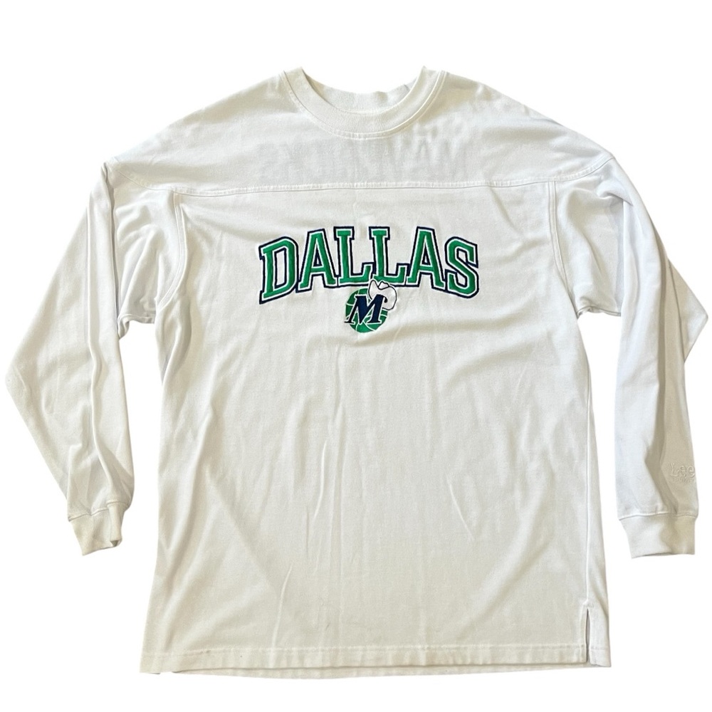 Vintage Lee Sport Dallas Mavericks Basketball Heavy Long Sleeve T-Shirt Size XL
